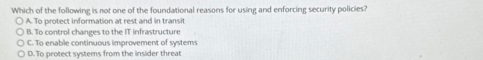 Which of the following is not one of the