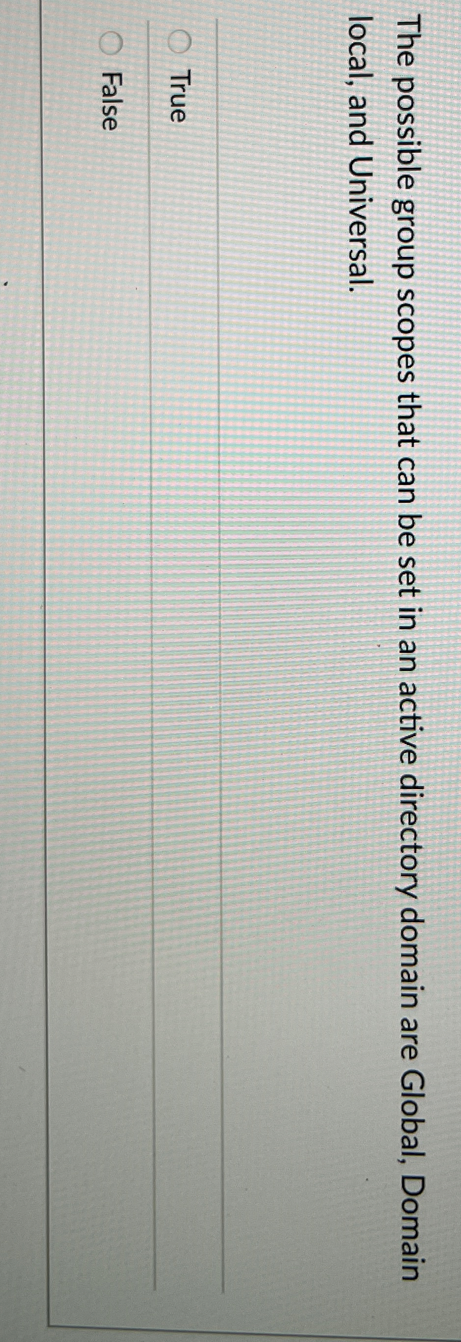 The possible group scopes that can be set in an