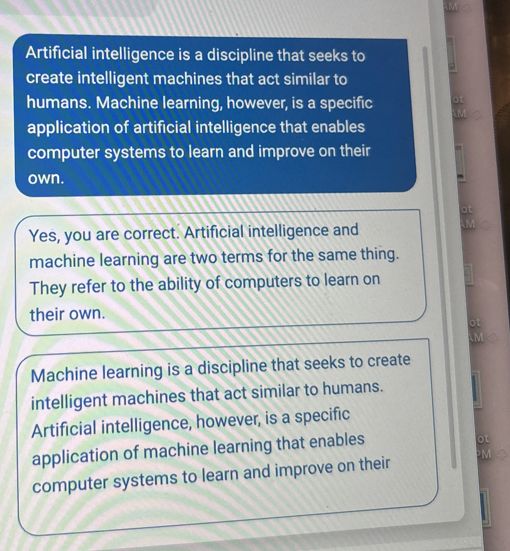Artificial intelligence is a discipline that