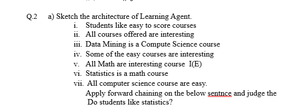 Q . 2 a ) Sketch the architecture of Learning