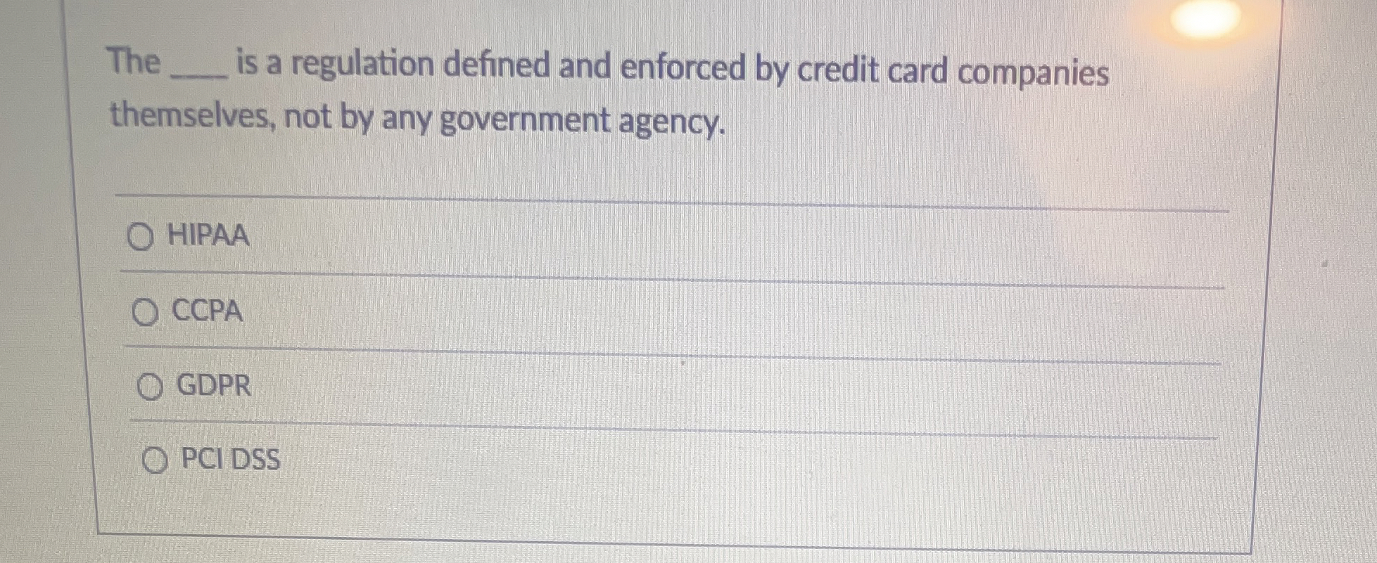 The is a regulation defined and enforced by