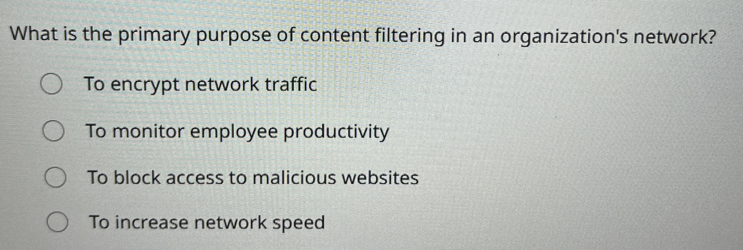 What is the primary purpose of content filtering