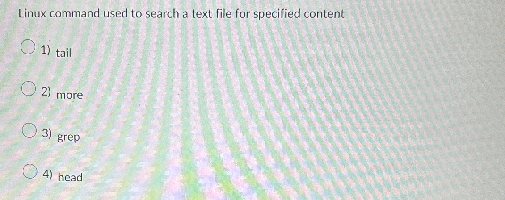 Linux command used to search a text file for