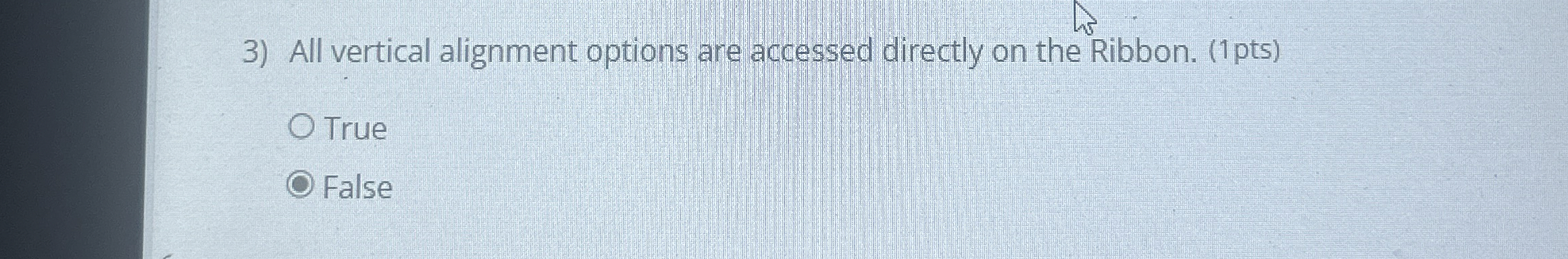 All vertical alignment options are accessed