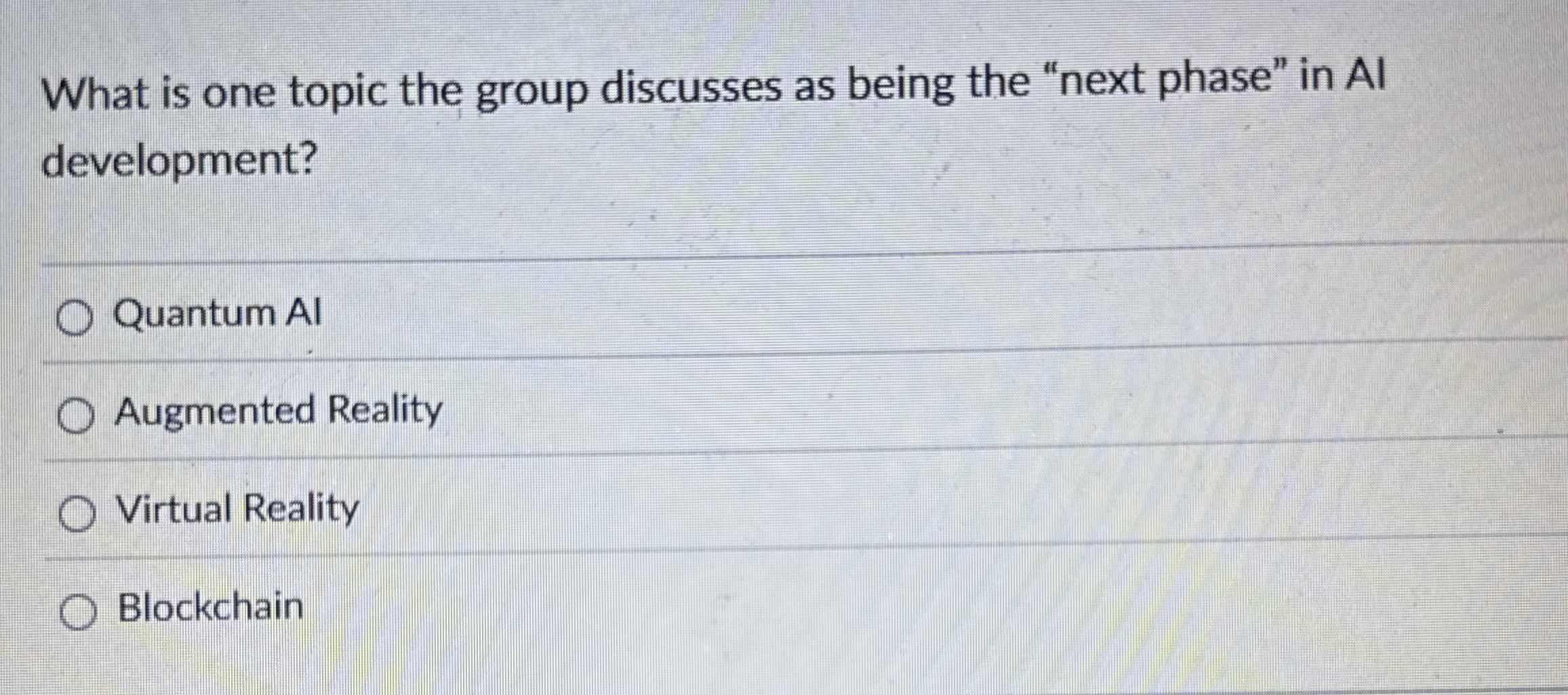 What is one topic the group discusses as being