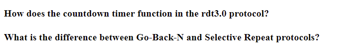 How does the countdown timer function in the rdt