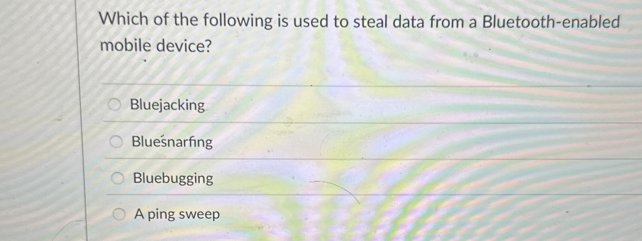 Which of the following is used to steal data from
