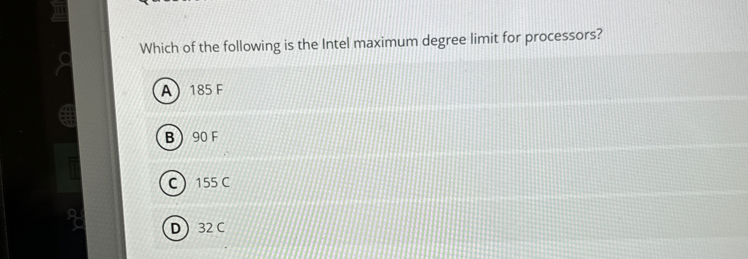 Which of the following is the Intel maximum