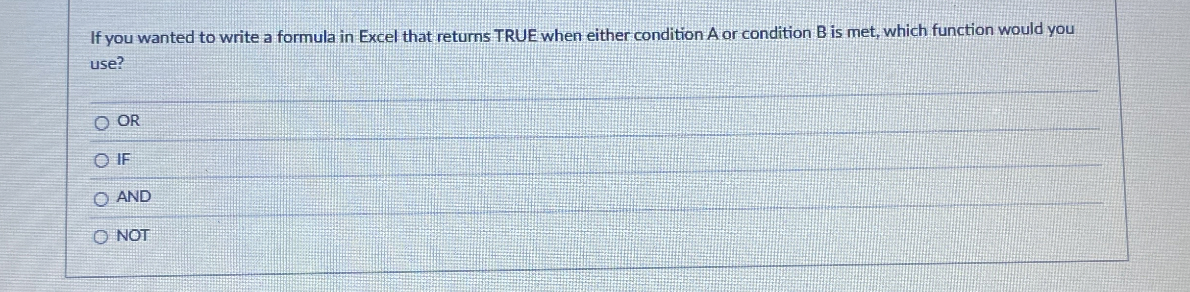 If you wanted to write a formula in Excel that
