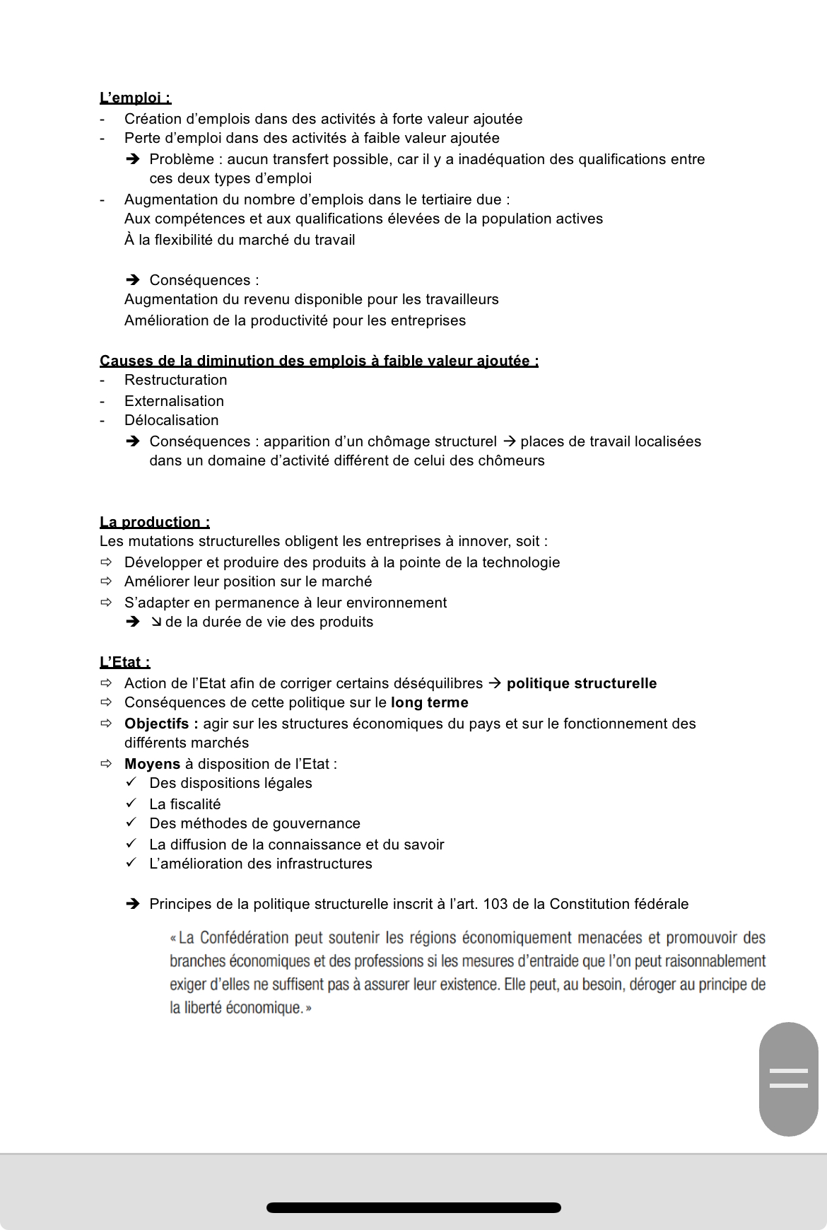 L emploi: Cr ation d'emplois dans des activit s