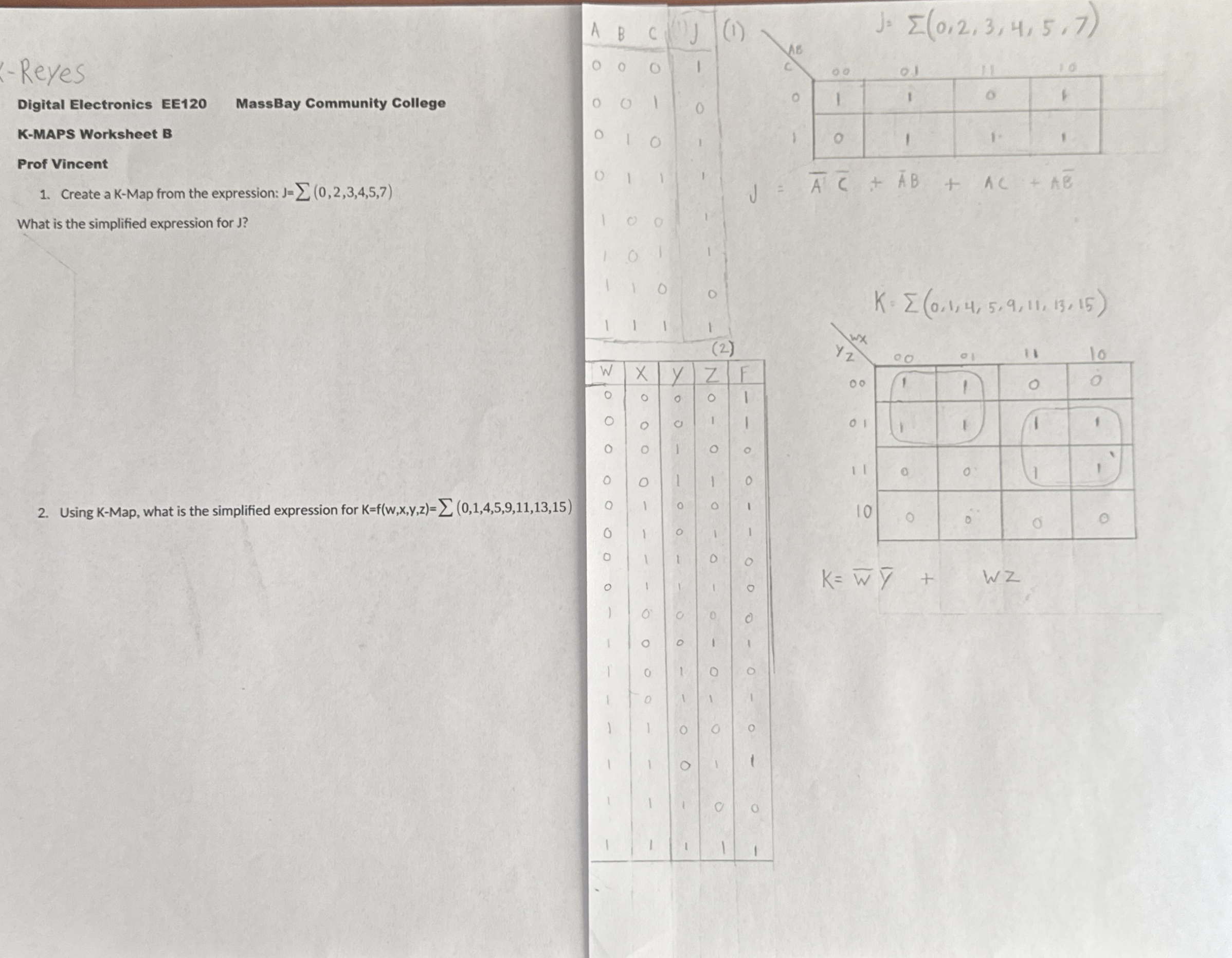 Reyes Digital Electronics EE 1 2 0 MassBay