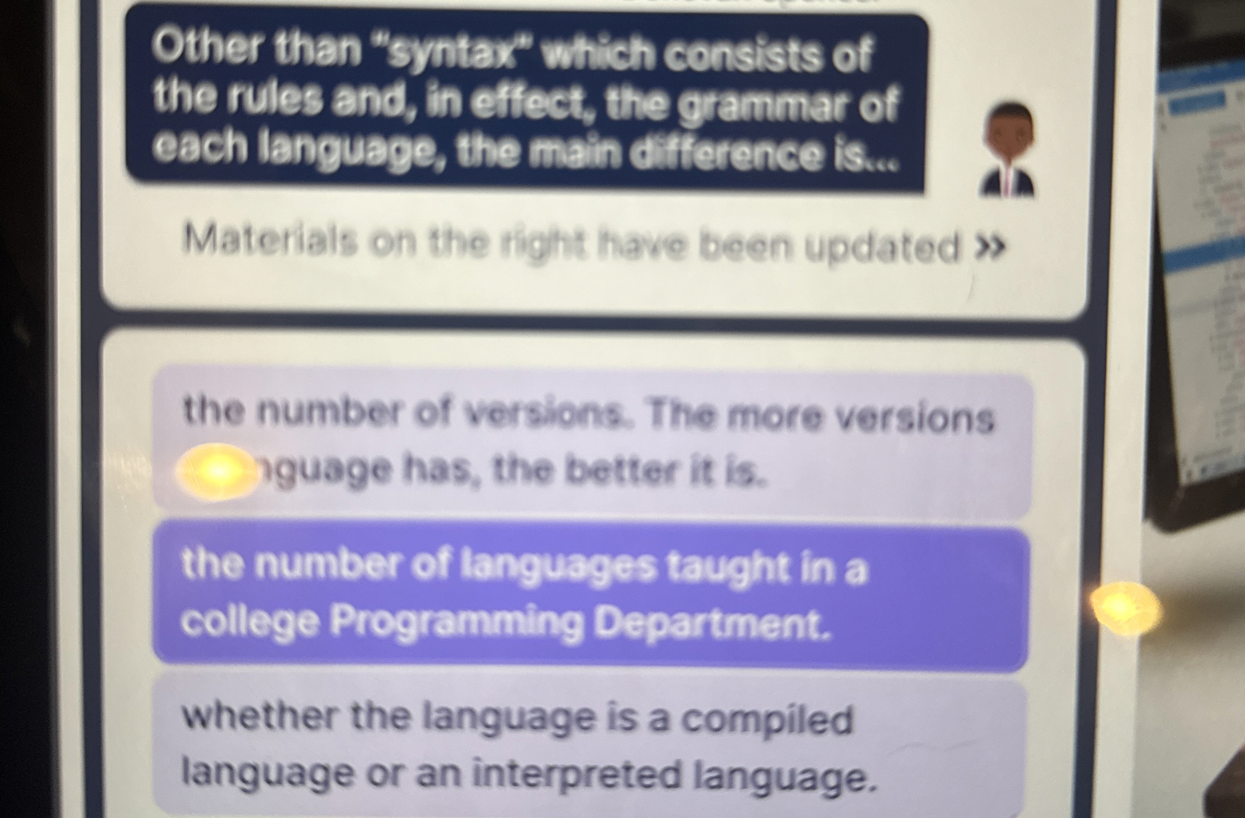 Other than "syntax" which consists of the rules