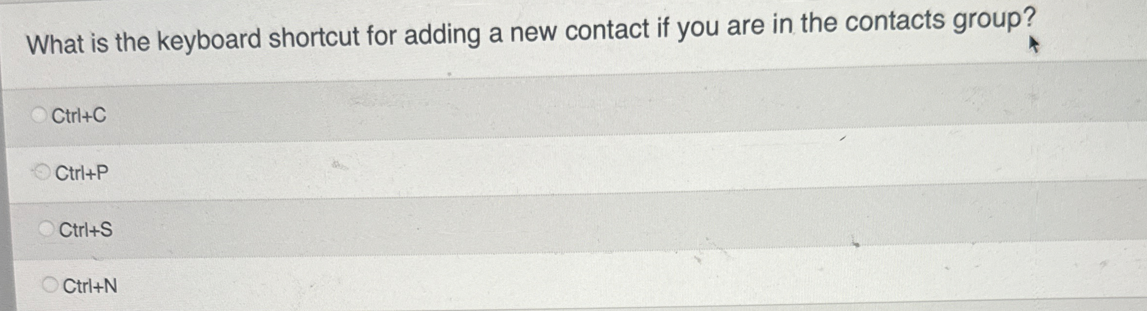 What is the keyboard shortcut for adding a new