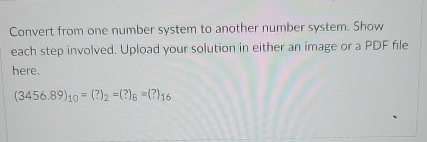 Convert from one number system to another number