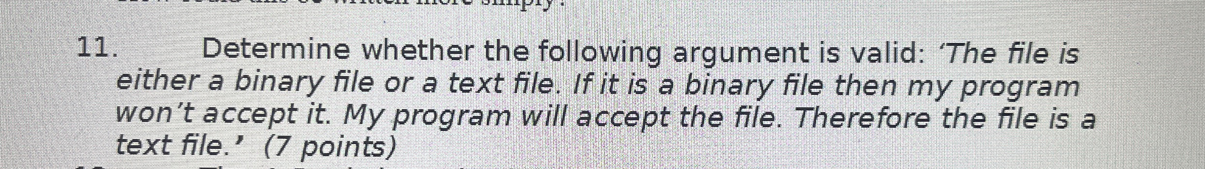 Determine whether the following argument is