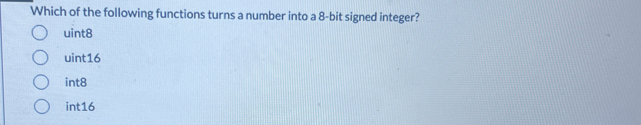 Which of the following functions turns a number