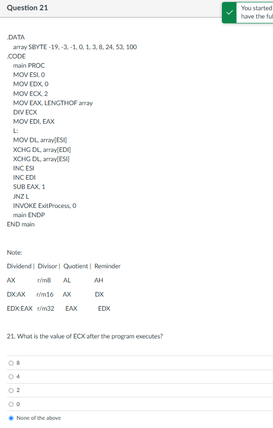 Note: Dividend | Divisor | Quotient | Reminder 2