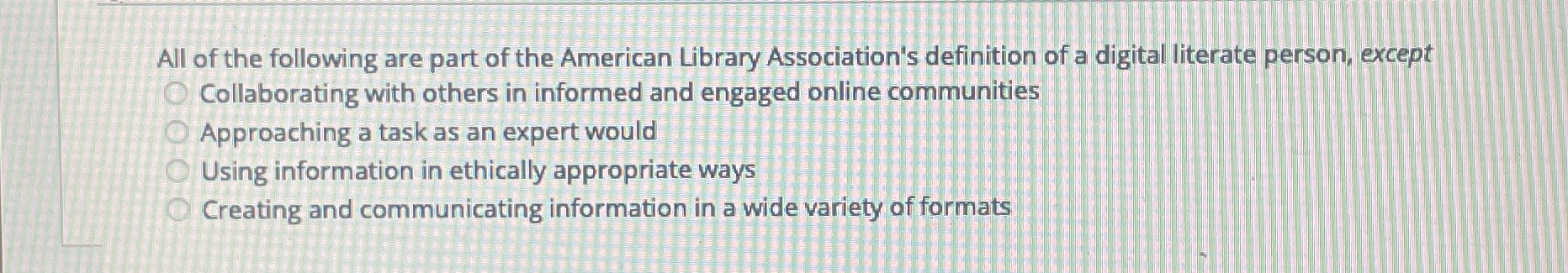 All of the following are part of the American