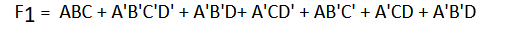 simplify this equation using boolean laws F 1 =