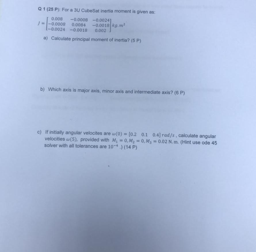This is ADCS lesson's problem. Can you solve in