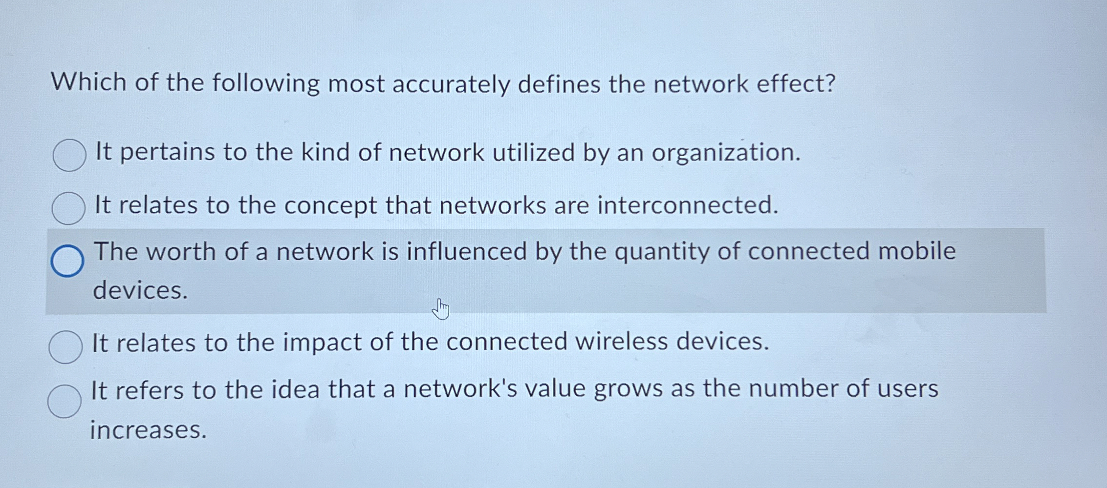 Which of the following most accurately defines