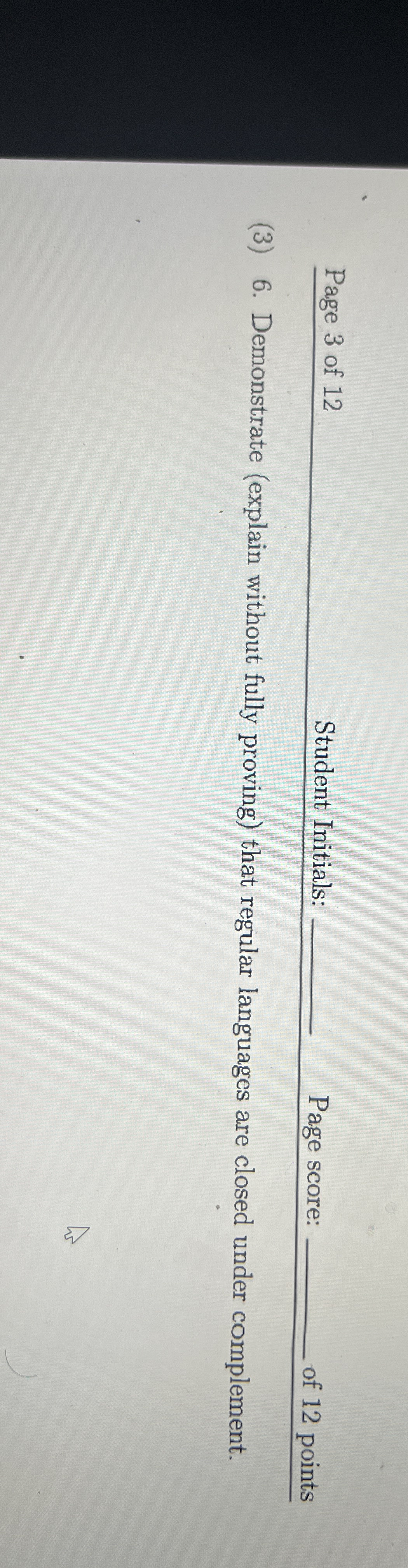 ( 3 ) 6 . Demonstrate ( explain without fully