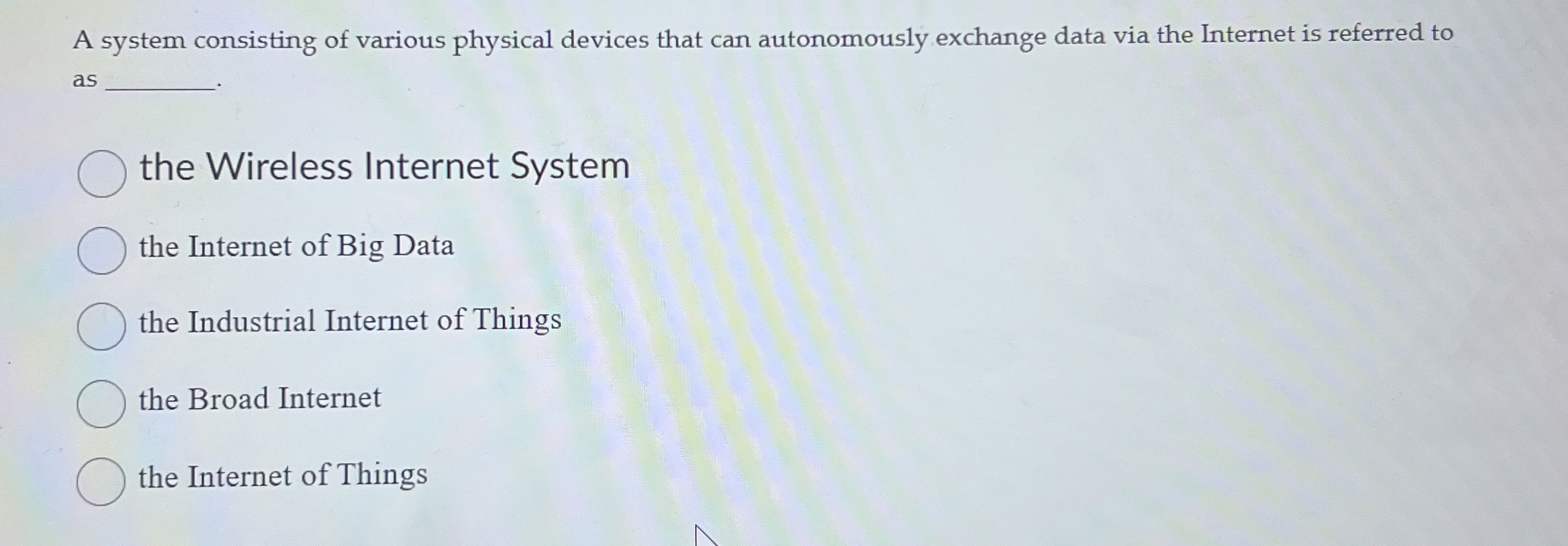 A system consisting of various physical devices