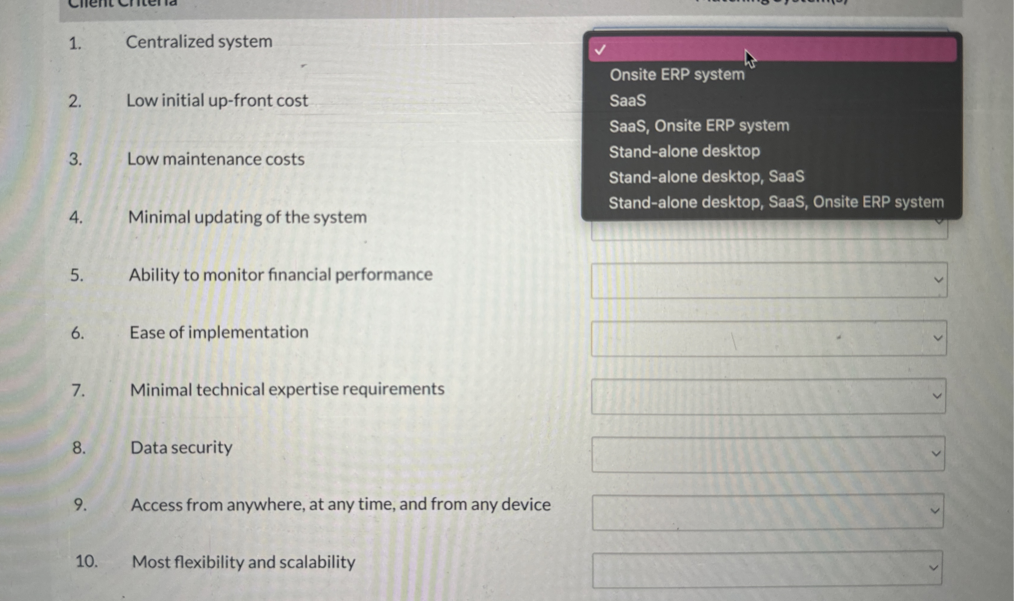 Centralized system Low initial up - front cost