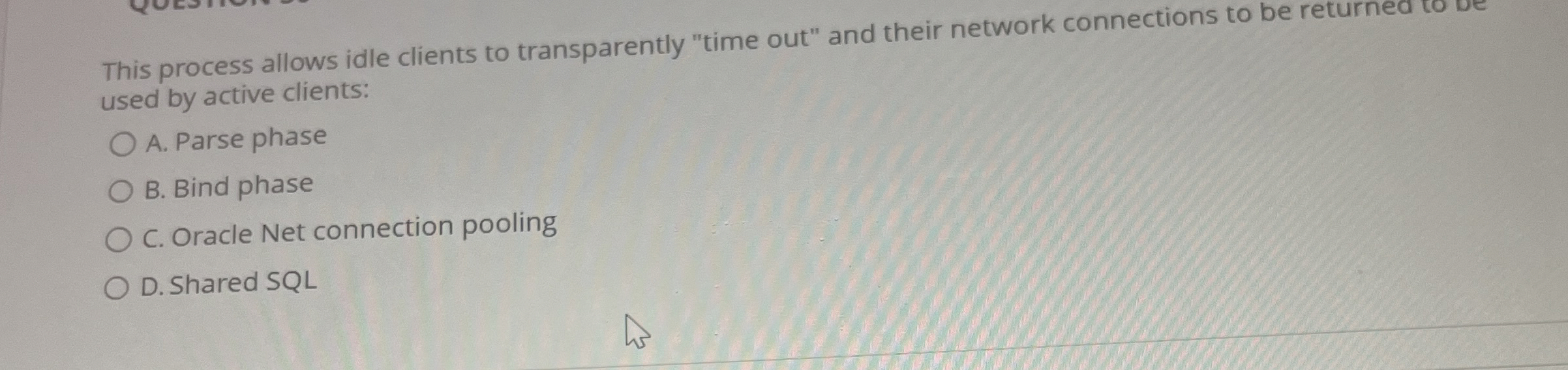 This process allows idle clients to transparently