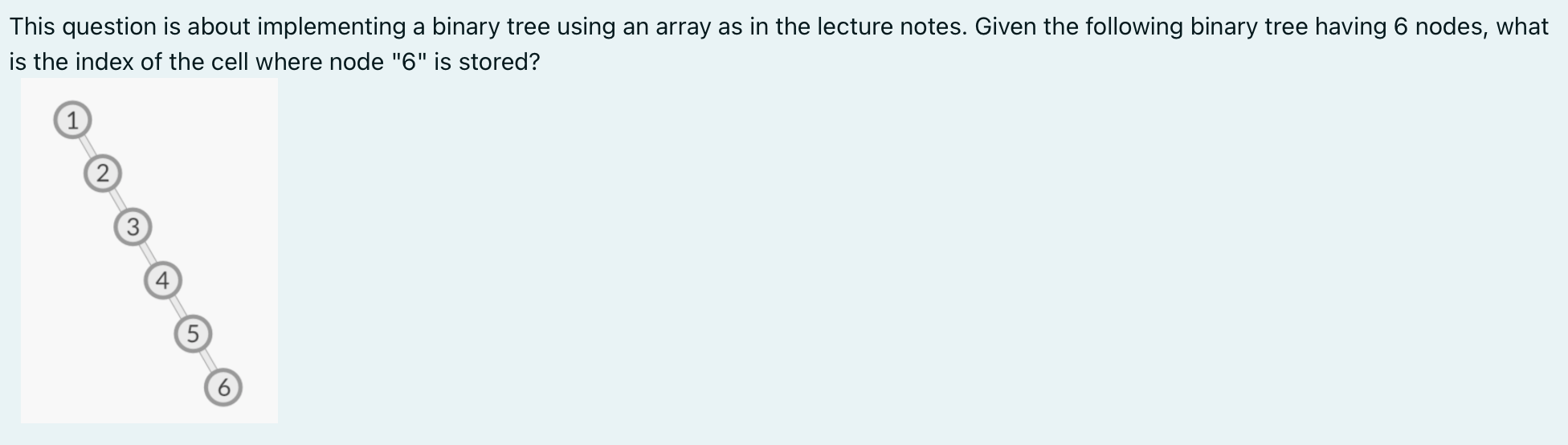 This question is about implementing a binary tree