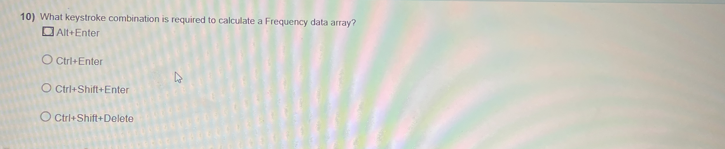 What keystroke combination is required to