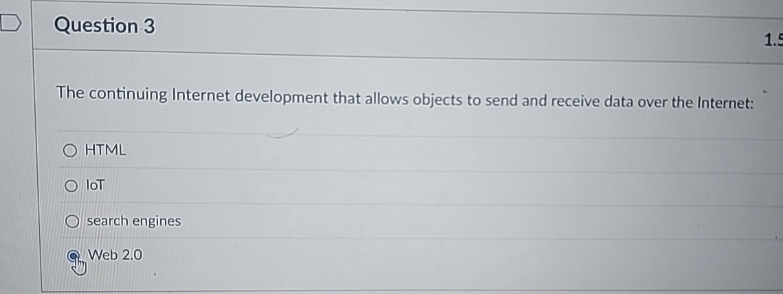 Question 3 The continuing Internet development