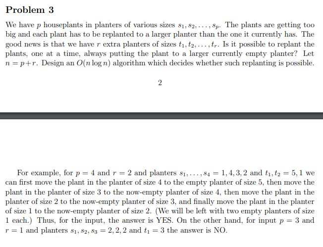 Problem 3 Input specification: The input consists