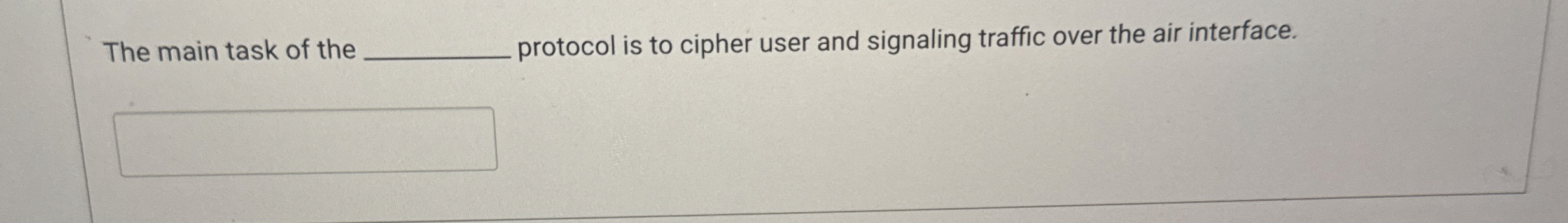 The main task of the protocol is to cipher user