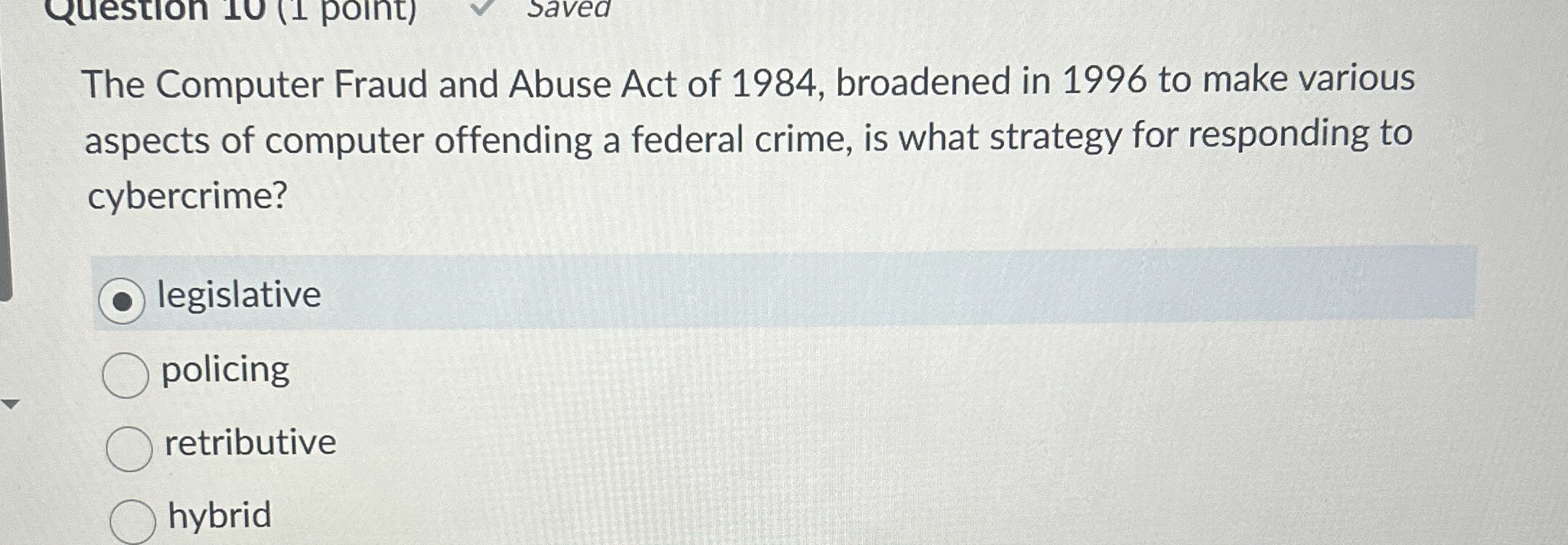 The Computer Fraud and Abuse Act of 1 9 8 4 ,
