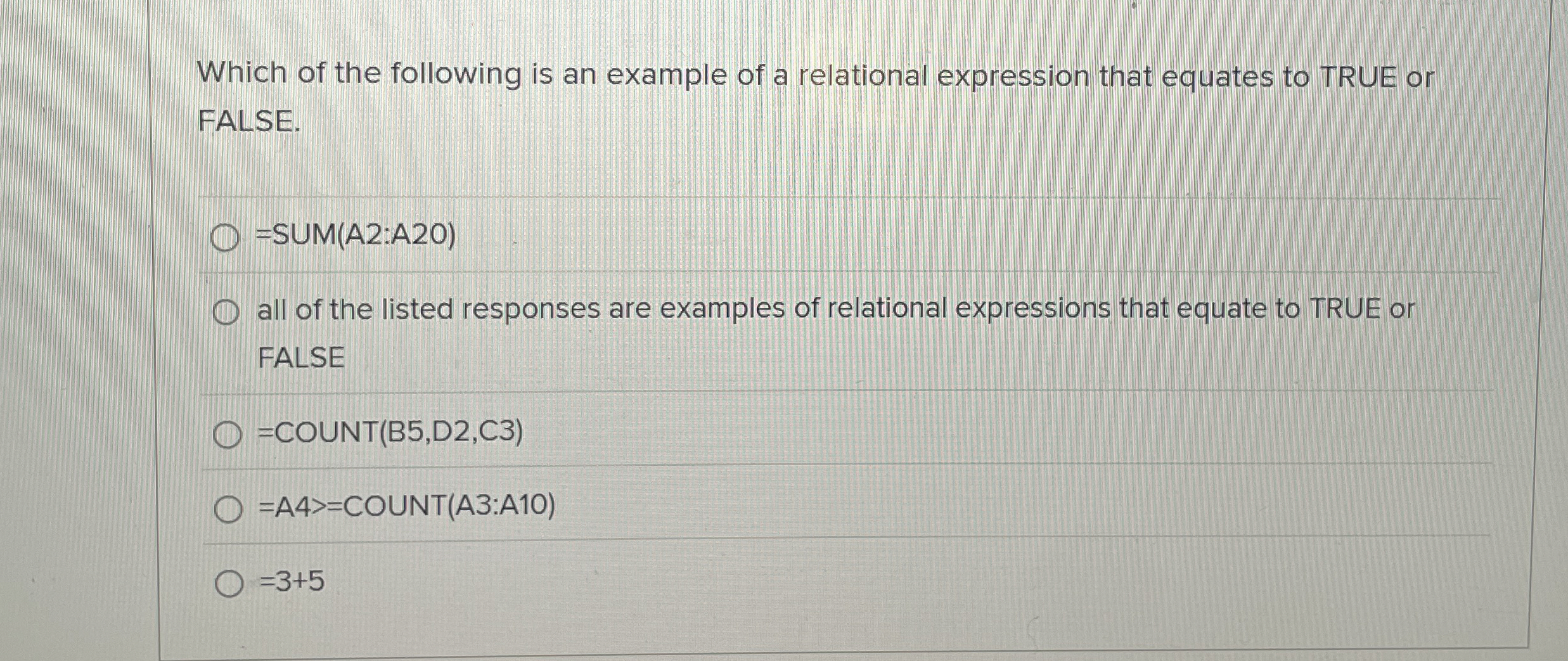 Which of the following is an example of a