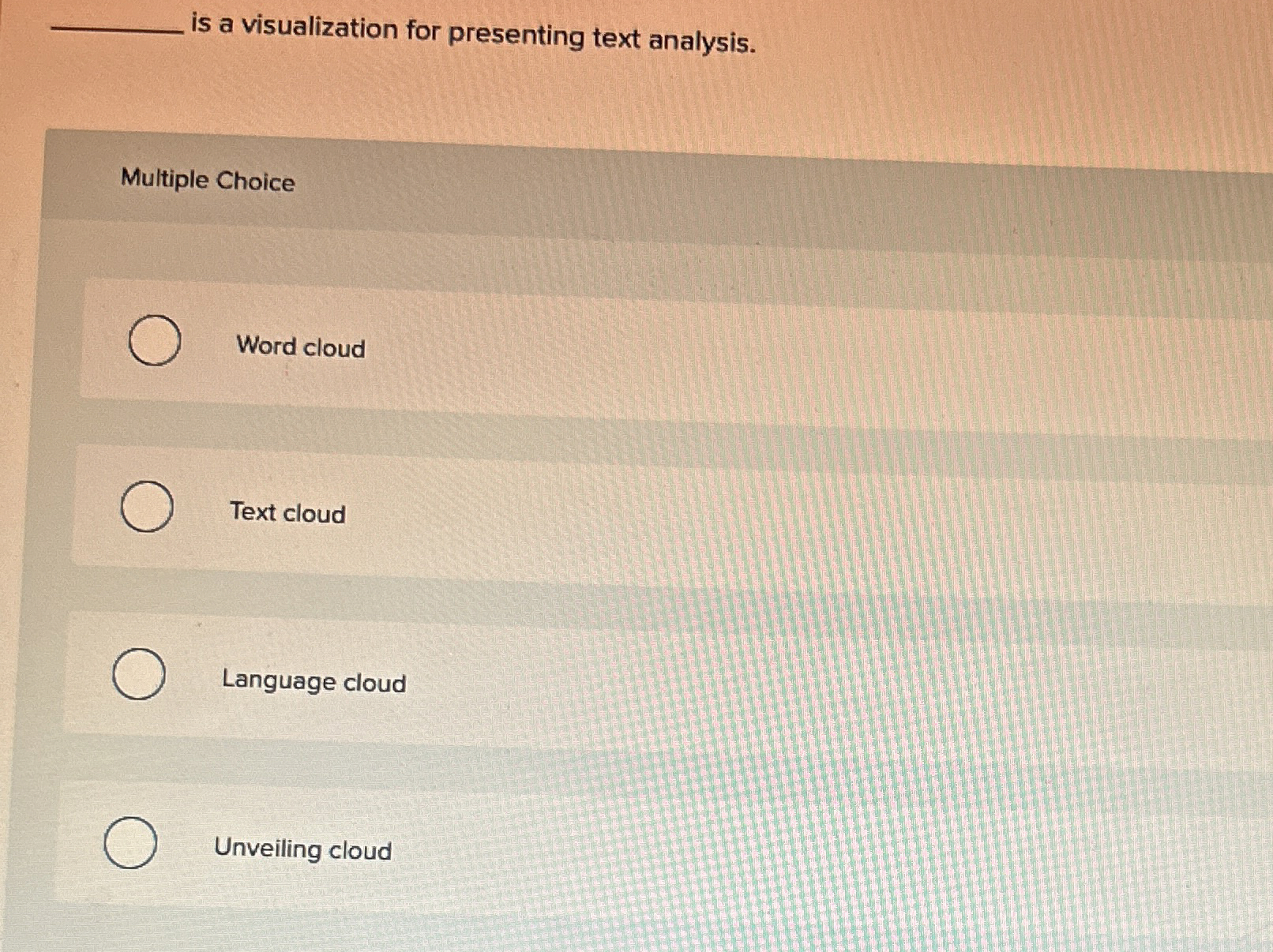 is a visualization for presenting text analysis.