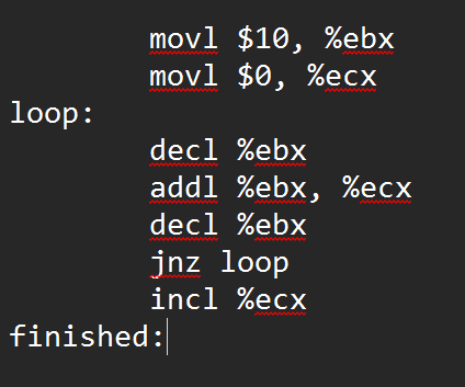 Given the code, what are the contents of % ebx