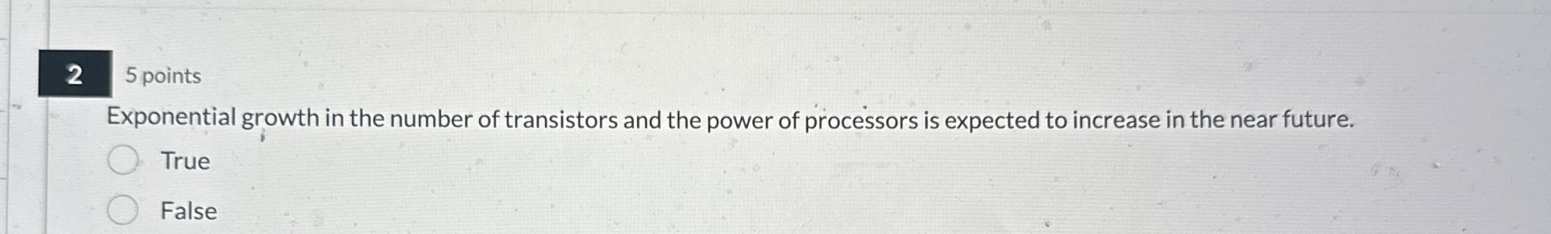 2 5 points Exponential growth in the number of