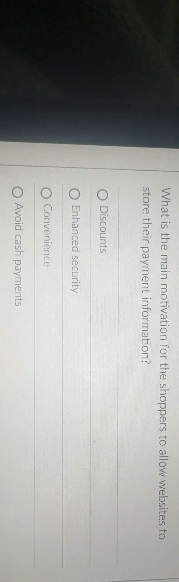 What is the main motivation for the shoppers to