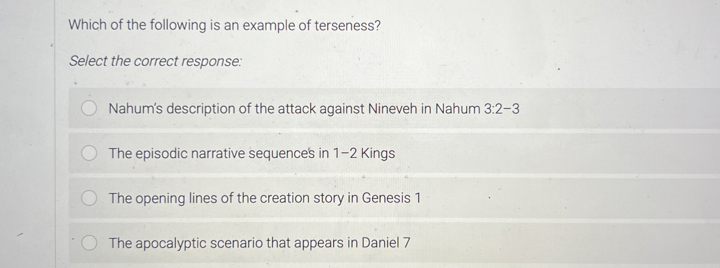 Which of the following is an example of