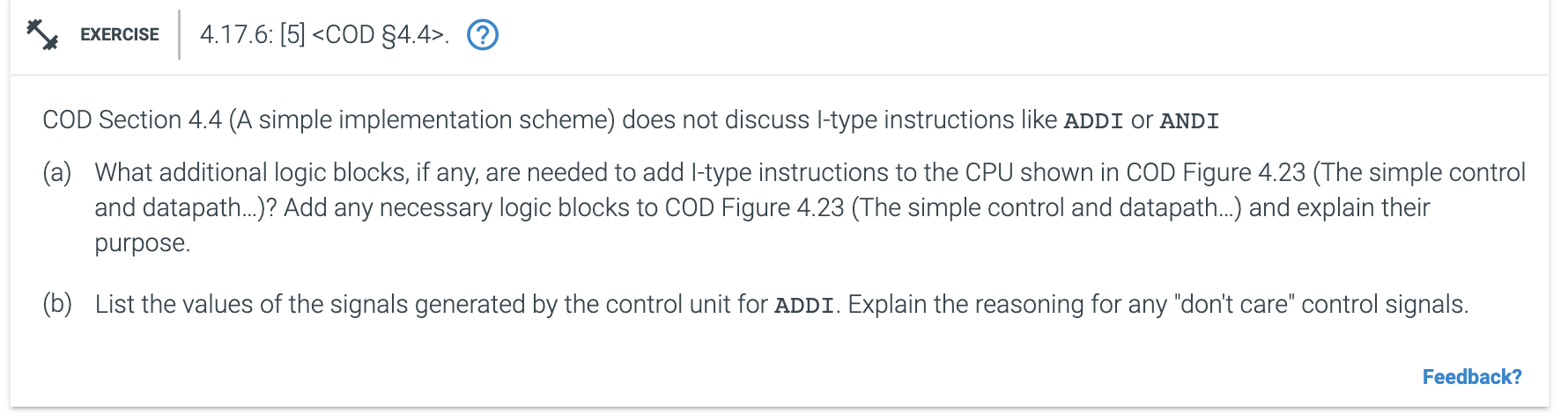 COD Section 4 . 4 ( A simple implementation
