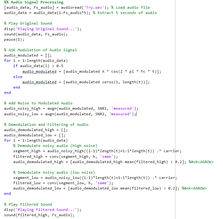 % % Audio Signal Processing [ audio _ data, Fs _