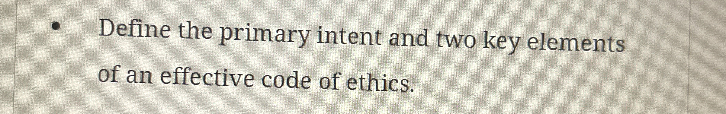 Define the primary intent and two key elements of