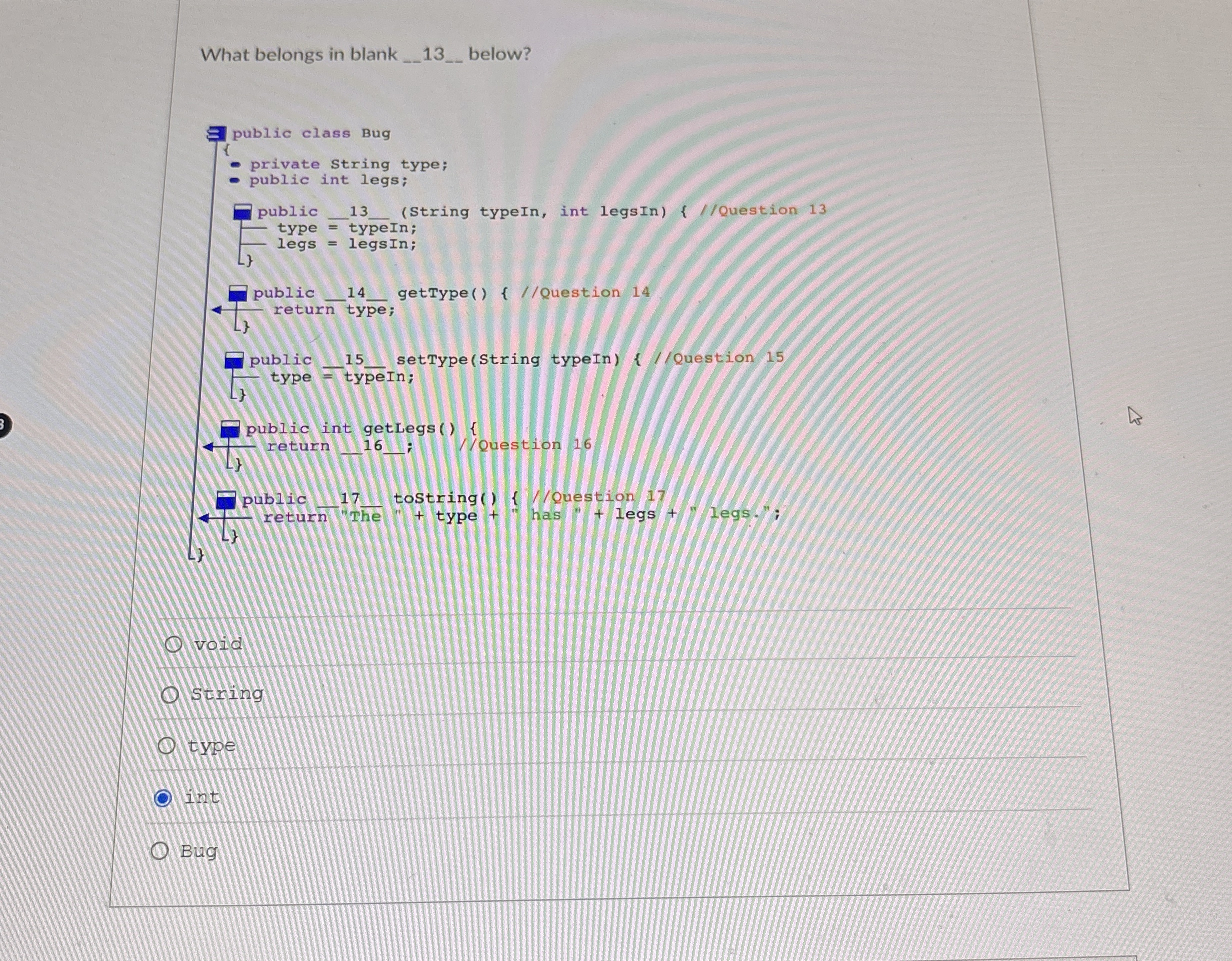 What What belongs in blank _ _ 1 3 _ _ below?