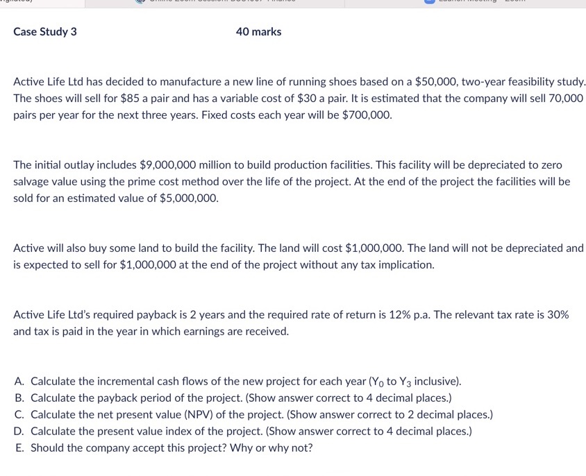 Case Study 235 marksFSB Ltd has a new project
