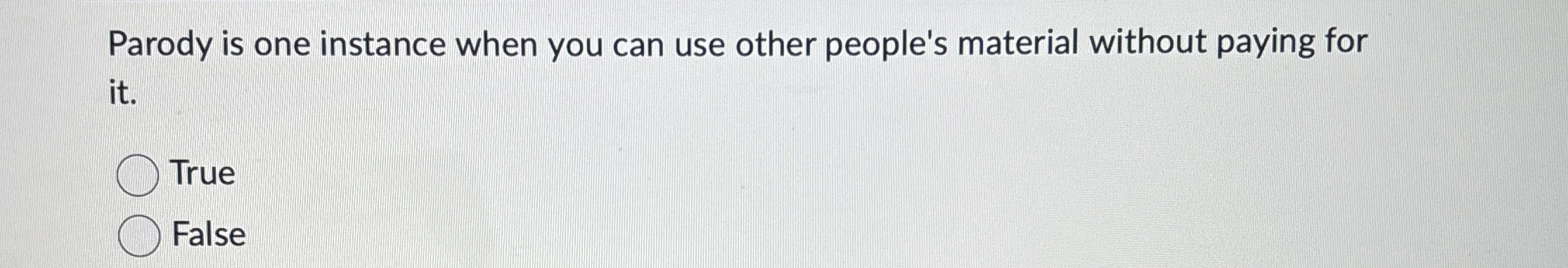 Parody is one instance when you can use other