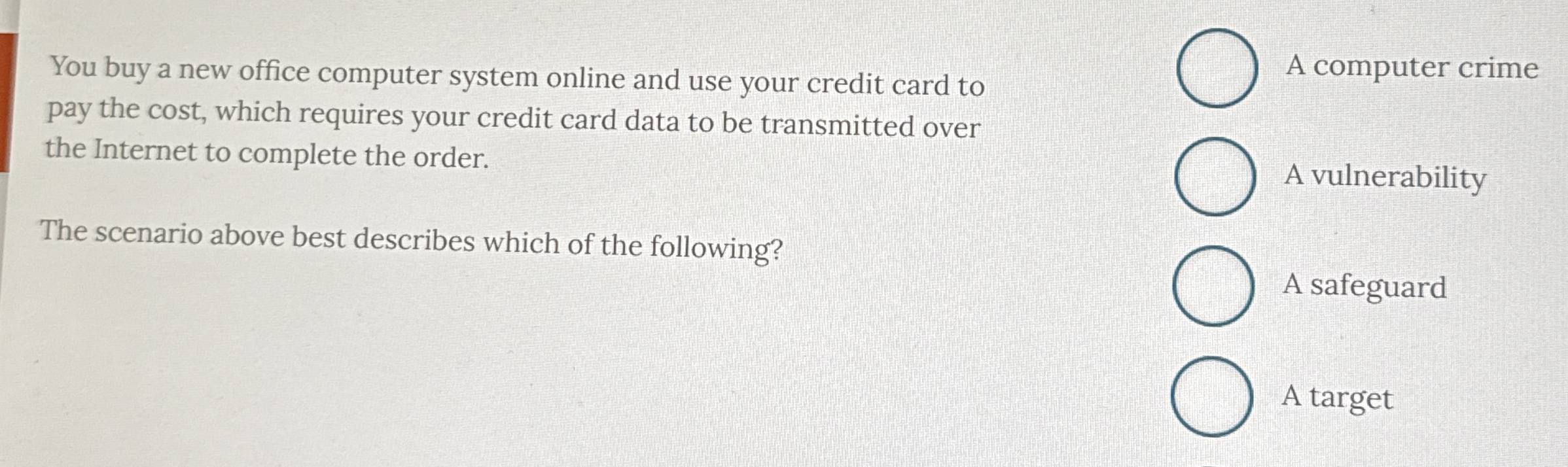 You buy a new office computer system online and