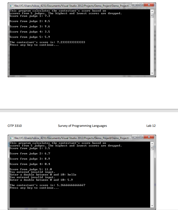 Your Program You will complete a program that