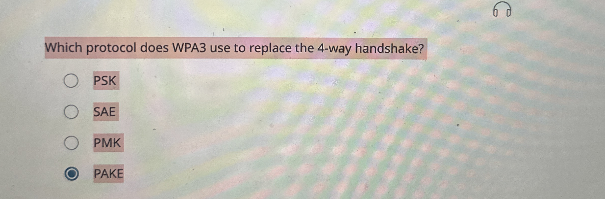 Which protocol does WPA 3 use to replace the 4 -